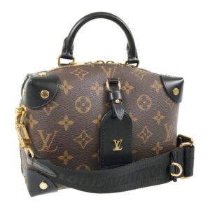 LOUIS VUITTON Monogram Petite Malle Souple 2WAY Shoulder Handbag | AlmaBagz