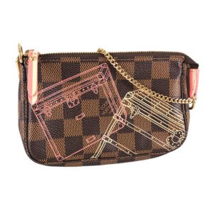 LOUIS VUITTON Damier Ebene Mini Pochette Accessoires N41433 Pouch | AlmaBagz
