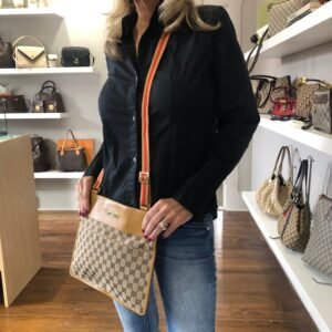 Gucci GG Canvas Flat Web Messenger | AlmaBagz