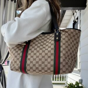 Gucci GG Canvas Medium Jolicoeur Tote | AlmaBagz