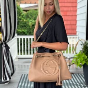 Gucci Leather Soho Medium Chain Shoulder Tote | AlmaBagz