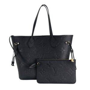 Louis Vuitton Black Monogram Giant Empreinte Neverfull MM | AlmaBagz