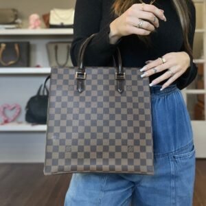 Louis Vuitton Damier Ebene Venice Sac Plat PM Tote | AlmaBagz