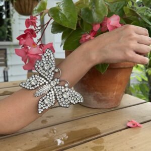 Gucci Web Crystal Butterfly Bracelet | AlmaBagz