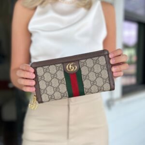 Gucci GG Ophidia Zip Around Wallet | AlmaBagz