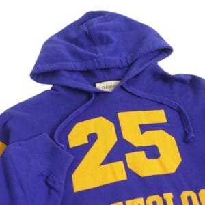 GUCCI sweat Main: 100% cotton Navy type x yellow mens S Used | AlmaBagz