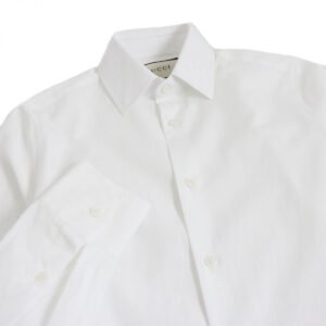 GUCCI Long sleeve shirt Main: 100% cotton white mens Used | AlmaBagz