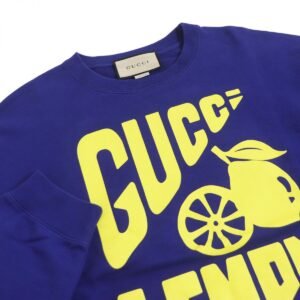 GUCCI sweat Main: 100% cotton blue mens S Used | AlmaBagz