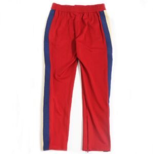 GUCCI Pants Outer: 55% polyester, Outer: 45% cotton, Part: 94% wool, Part: 5% nylon, Part: 1% polyurethane, Applique: 100% polyester Red mens M Used | AlmaBagz