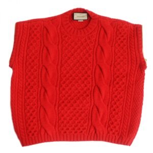 GUCCI knit Main: 100% wool, Part: 98% wool, Part: 1% polyurethane, Part: 1% nylon, Part: 100% polyester Red mens XS Used | AlmaBagz