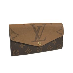 LOUIS VUITTON Monogram Giant Reverse Portefeiulle Sarah M80726 Long wallet Folding cover lid | AlmaBagz