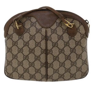 GUCCI GG Canvas Web Sherry Line Shoulder Bag Beige Red Green  tb748 | AlmaBagz