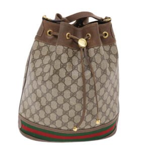 GUCCI GG Canvas Web Sherry Line Shoulder Bag Beige Red Green  tb826 | AlmaBagz