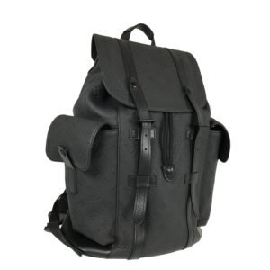 LOUIS VUITTON Monogram Taurillon Clemence Christopher MM Backpack Backpack | AlmaBagz