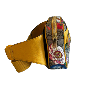 Gucci GG Supreme Monogram Flora Ophidia Belt Bag | AlmaBagz