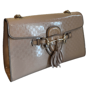Gucci Emily Micro Guccissima Patent Leather Shoulder Bag | AlmaBagz