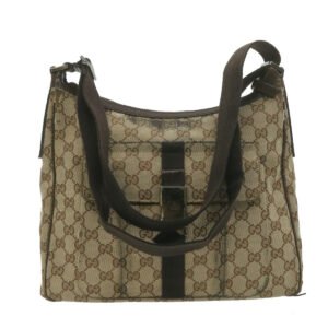 GUCCI Web Sherry Line GG Canvas Hand Shoulder Bag 2Set Beige  th1038 | AlmaBagz