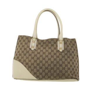 Gucci GG Canvas Sherry Line Shoulder Bag Beige 137385  th3490 | AlmaBagz