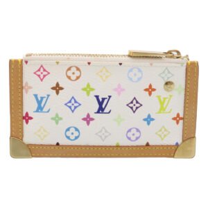 LOUIS VUITTON Monogram Multicolor Pochette Cles Coin Purse White M92655 am443b | AlmaBagz