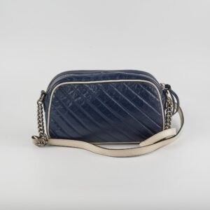 Gucci GG Marmont Calfskin Camera Bag Navy | AlmaBagz