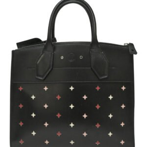 LOUIS VUITTON Black limited-edition perforated leather City Streamer bag featuring blooming motif | AlmaBagz