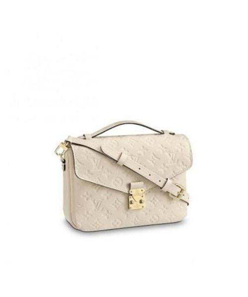 Louis Vuitton Pochette Metis Monogram Empreinte Leather Creme | AlmaBagz - Image 4