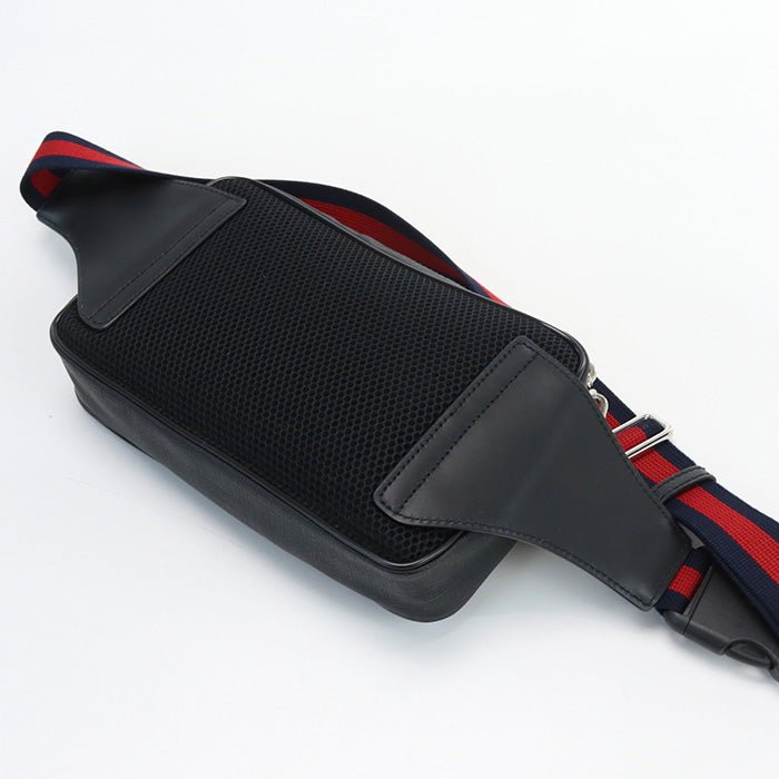 GUCCI 474293 K9RRN 1095 Belt bag Soft GG Supreme Waist bag PVC black mens | AlmaBagz - Image 2