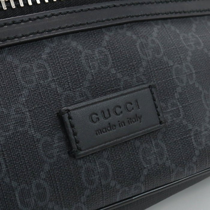 GUCCI 474293 K9RRN 1095 Belt bag Soft GG Supreme Waist bag PVC black mens | AlmaBagz - Image 6