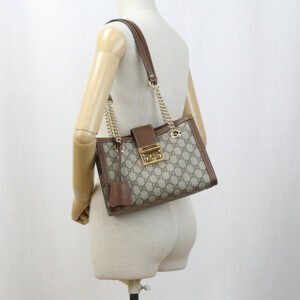 GUCCI 498156 KHNKG 8534 GG Small tote Bag Padlock Shoulder PVC Women | AlmaBagz