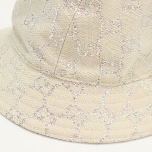 GUCCI 631951 3HK74 Bucket hat GG lame Other hats wool beige Women | AlmaBagz