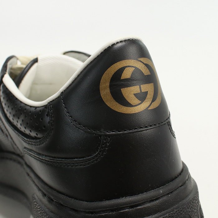 GUCCI 669582 Men's sneakers GG emboss Shose leather black mens | AlmaBagz - Image 5
