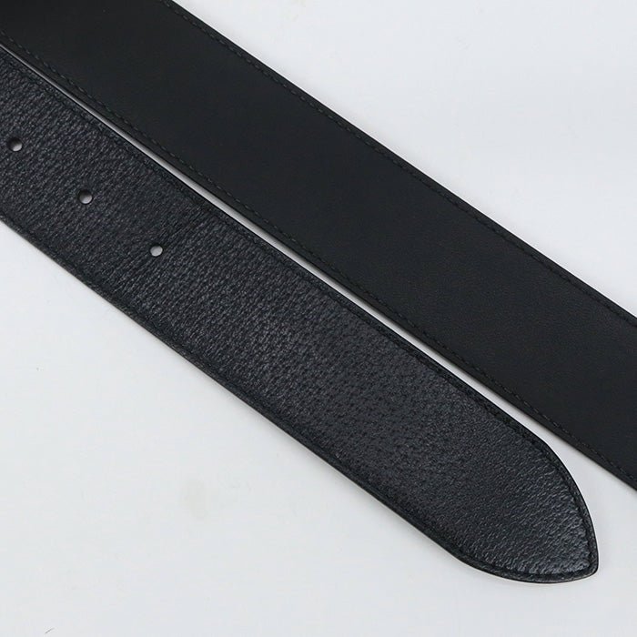 GUCCI 406831 DJ20T 1000 belt Double G Wide belt leather/metal black mens | AlmaBagz - Image 4