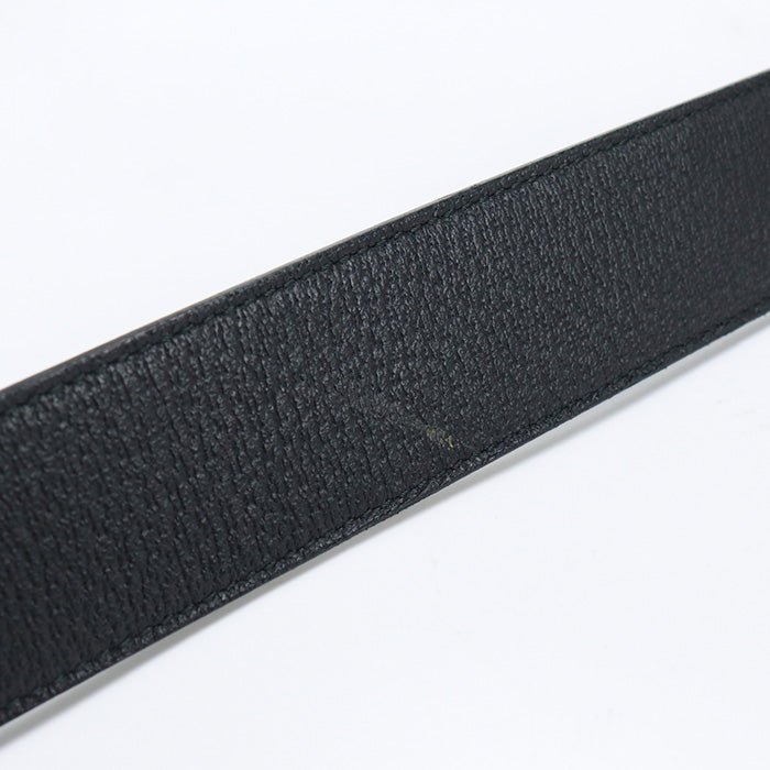 GUCCI 406831 DJ20T 1000 belt Double G Wide belt leather/metal black mens | AlmaBagz - Image 5