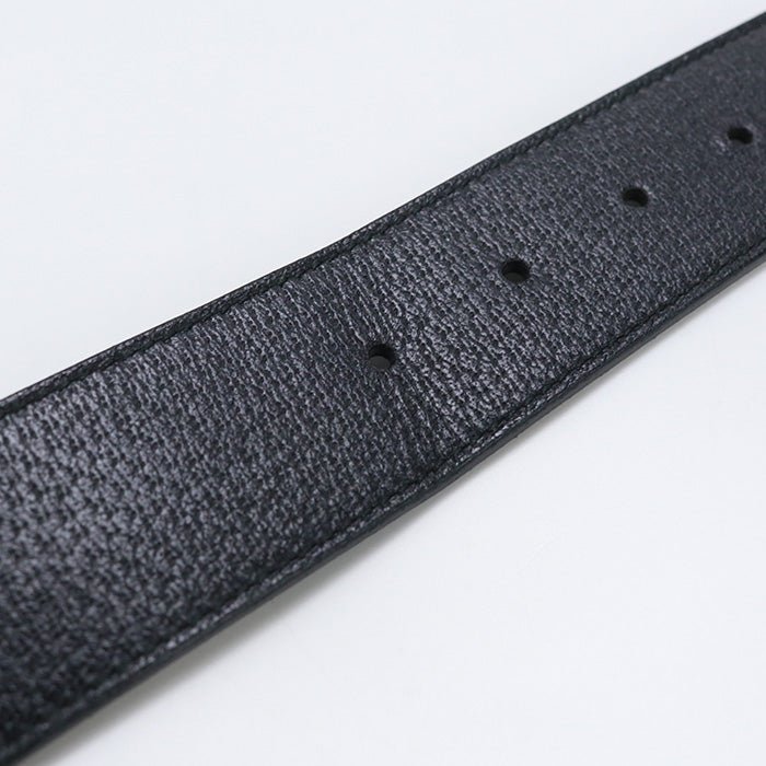 GUCCI 406831 DJ20T 1000 belt Double G Wide belt leather/metal black mens | AlmaBagz - Image 6