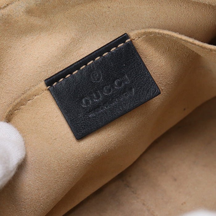 GUCCI 448065 DTD1T 1000 Quilted mini bag GG Marmont Diagonal shoulder leather Black Women | AlmaBagz - Image 5