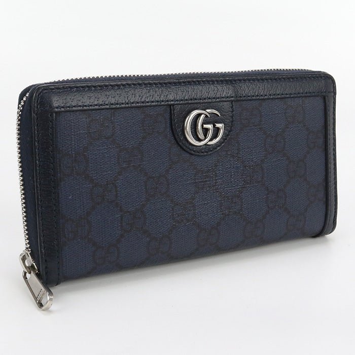 GUCCI 706844 UULBN 4055 Ofidia PurseZip Around GG Supreme navy mens | AlmaBagz - Image 9