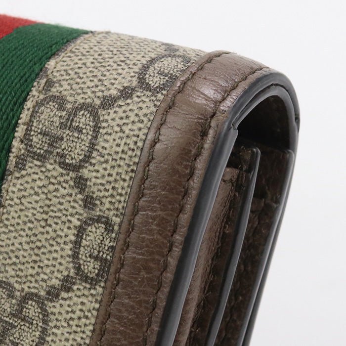 GUCCI 598662 96IWG 8745 GG wallet Ofidia Bi-fold wallet Supreme beige Women | AlmaBagz - Image 9