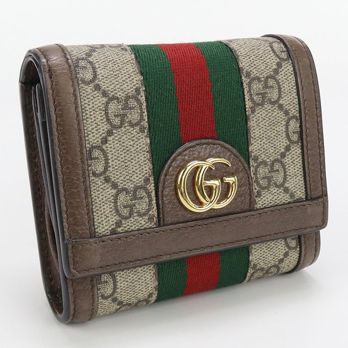 GUCCI 598662 96IWG 8745 GG wallet Ofidia Bi-fold wallet Supreme beige Women | AlmaBagz - Image 10