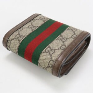 GUCCI 598662 96IWG 8745 GG wallet Ofidia Bi-fold wallet Supreme beige Women | AlmaBagz