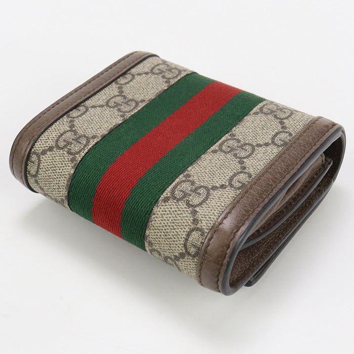 GUCCI 598662 96IWG 8745 GG wallet Ofidia Bi-fold wallet Supreme beige Women | AlmaBagz