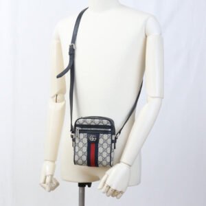 GUCCI 598127 GGShoulder Bag Ofidia Shoulder GG Supreme Canvas navy unisex | AlmaBagz
