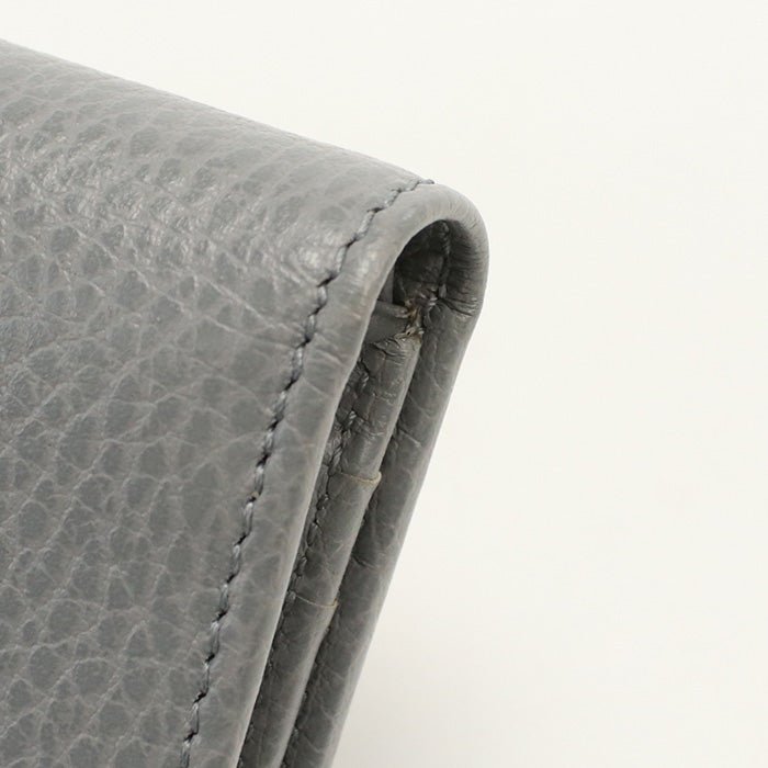 GUCCI 456126 Bi-fold wallet Double G Flap wallet leather gray Women(unisex) | AlmaBagz - Image 9