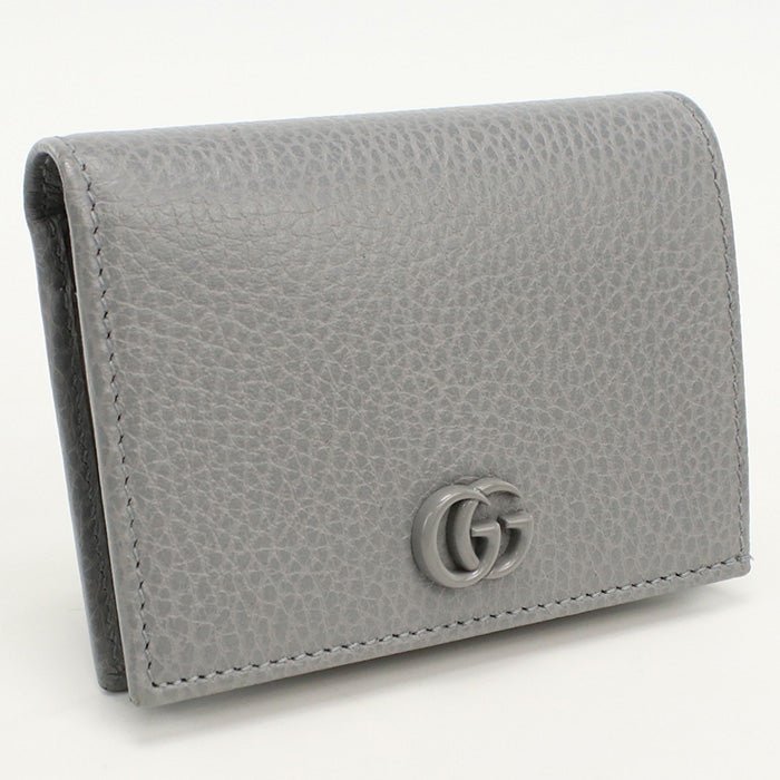 GUCCI 456126 Bi-fold wallet Double G Flap wallet leather gray Women(unisex) | AlmaBagz - Image 10