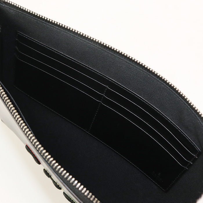 GUCCI 597678 Blade embroidery Clutch bag leather black unisex | AlmaBagz - Image 5