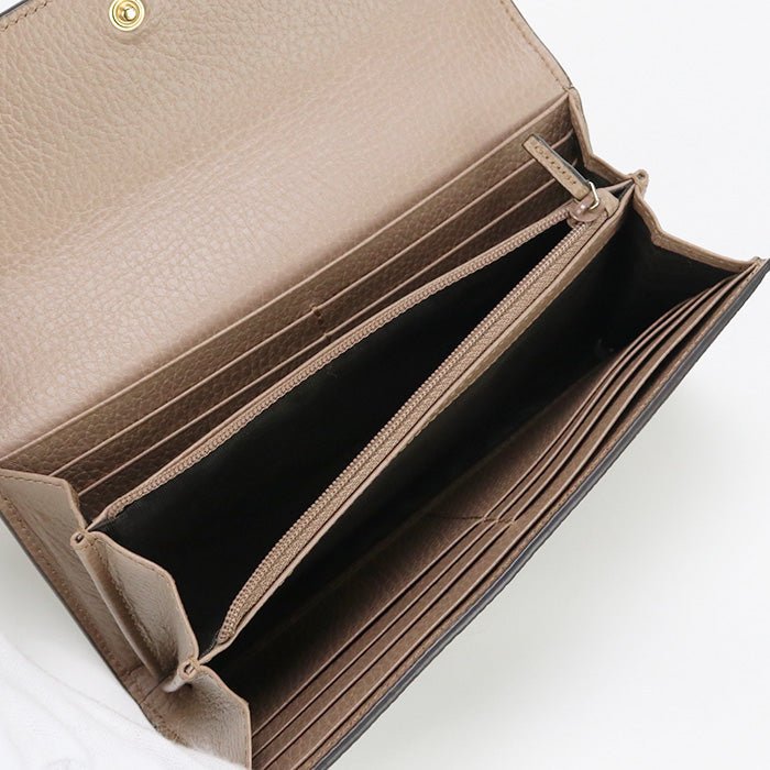 GUCCI 456116 17WAG 5788 Bicolor Continental Long wallet GG Supreme beige Women | AlmaBagz - Image 2