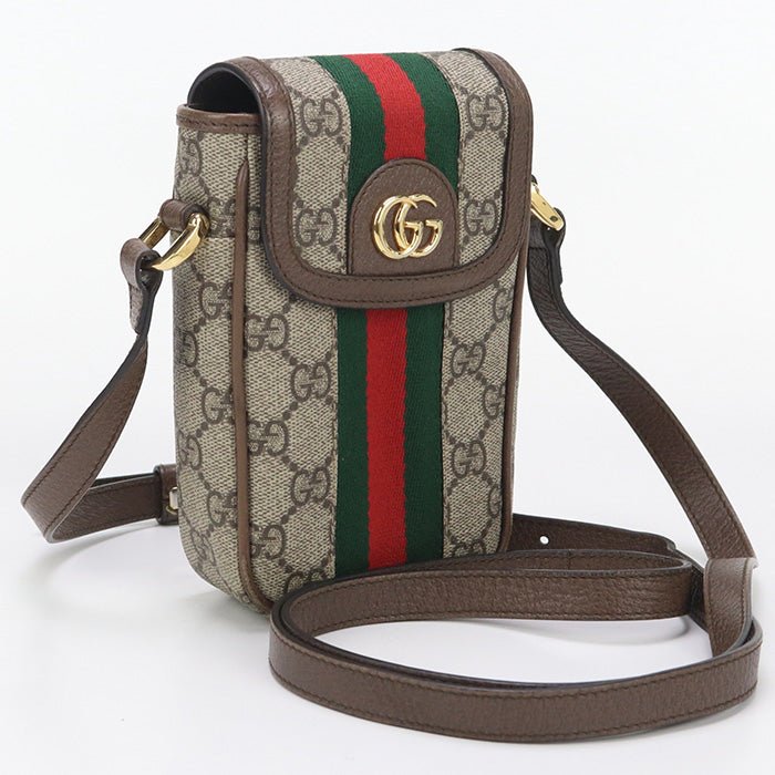 GUCCI 598912 Mini Shoulder Bag Ofidia Diagonal GG Supreme/leather beige Women | AlmaBagz - Image 9