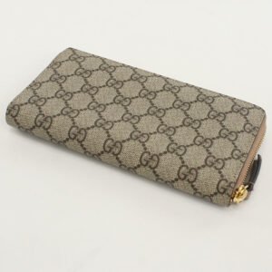 GUCCI GU86361 Zip around wallet Double G PurseZip GG Supreme beige Women | AlmaBagz