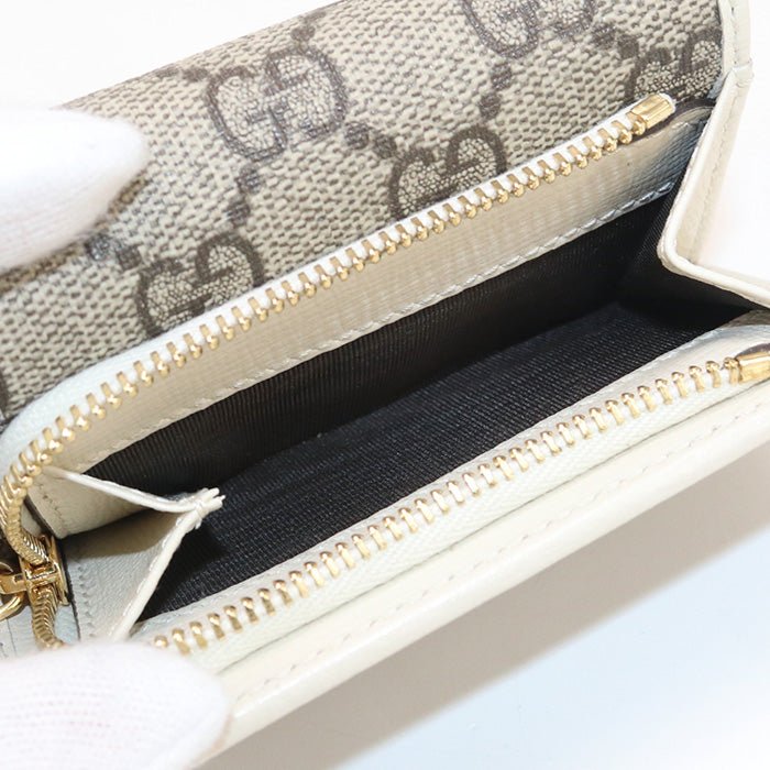 GUCCI 644462 Tri-fold wallet Gucci Horsebit 1955 GG Supreme/leather beige Women | AlmaBagz - Image 4