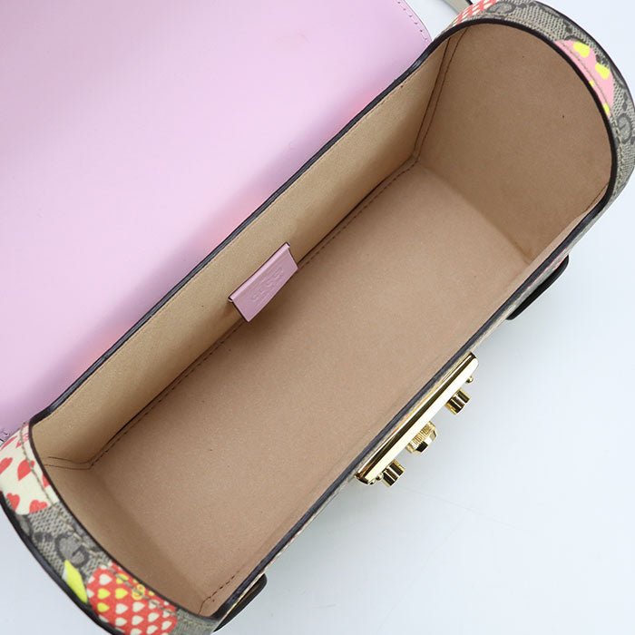 GUCCI 603221 Bamboo 2WAY Handbag shoulder bag Padlock GG Supreme multicolor Women | AlmaBagz - Image 4