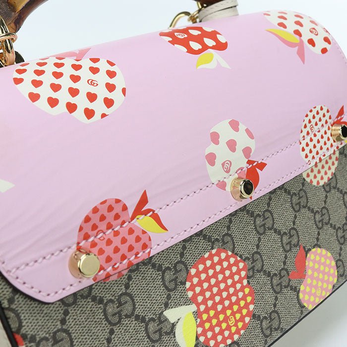 GUCCI 603221 Bamboo 2WAY Handbag shoulder bag Padlock GG Supreme multicolor Women | AlmaBagz - Image 6